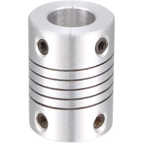 uxcell 4mm to 8mm Aluminum Alloy Shaft Coupling Flexible Coupler Motor Connector Joint L25xD18 Silver