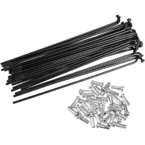 ACROPIX 36pcs 14G J Bend Bicycle Steel Spokes 125mm 4.92" Cycle Spokes with Brass Nipples Steel Spokes for Mountain Bike MTB Car Parts