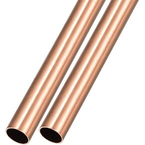 أنبوب نحاسي METALLIXITY (12 مم OD × 0.5 مم جدار T × 100 مم طول) قطعتان، أنابيب مستقيمة - للتأثيث المنزلي، والآلات، والحرف اليدوية اليدوية
