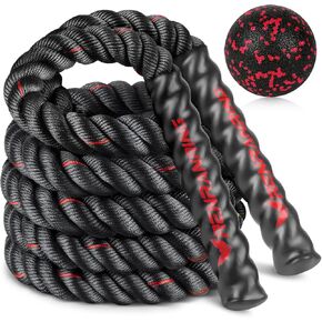 Jump Rope, 3LB Weighted Jump Rope for Fitness, 9.8ft Heavy Jumping Ropes for Exercise, Adult Workout Rope for Men & Women Improve Strength, Skipping Rope for Gym Training, Home Workout