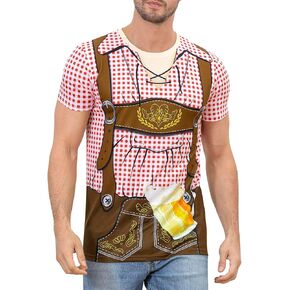 Funny World Men's Bavarian Oktoberfest Costume T-Shirts