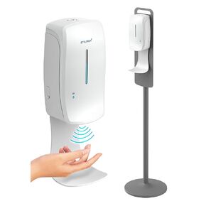 Steliron Automatic Hand Sanitizer Dispenser Station, 34oz Adjustable Floor Stand with Touchless Dispenser (Sanitizing Alcohol Liquid Only)