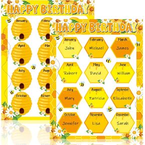 17.7 x 13.7 In Happy Birthday Chart Poster Set Under the Sea Calendar Birthday Classroom Decorations Ocean Animal Birthday Chart Bulletin Board Back to School Teaching Supplies Class Decor