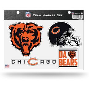 Rico Industries NFL Chicago Bears Alternate Team Magnet Set 8.5" x 11" - Home Décor - Regrigerator, Office, Kitchen