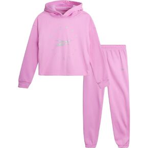 Reebok Girls' Sweatsuit Set - 2 Piece Fleece Hoodie and Jogger Sweatpants (Size: 7-12)