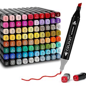 168 Colors Alcohol Markers Brush Tip Dual Tip Art Markers for Kids Marker Pens with Pen Holder and Carry Bag for Adult Coloring Painting Supplies Perfect for Painting, Coloring, Sketching and Drawing