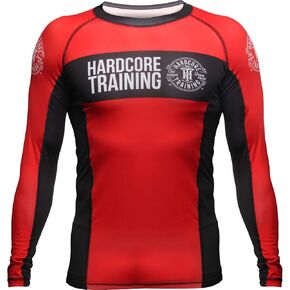 Hardcore Training Recruit Men's Rash Guard Compression Long Sleeve MMA No-Gi Tight BJJ Grappling Base Layer Fitness