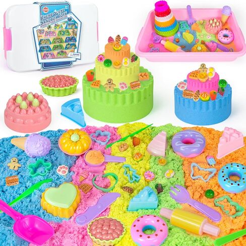 Mermaid Sensory Bin Sandbox Toys for Toddlers Girls Kids- Mermaid Toys for Kids Play Sand Kit Sensory Sand Bin Toys with 2.2 lbs Sand & Castle Mold,Great Christmas Birthday Gift for Girl Kids in Saudi Arabia