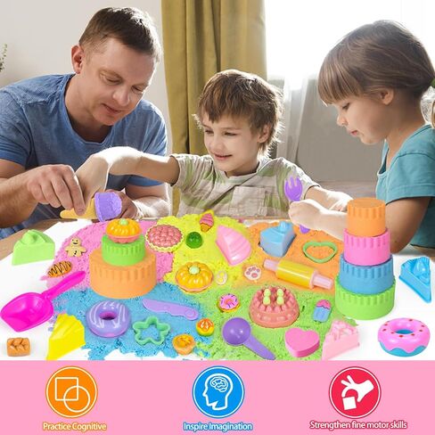 Mermaid Sensory Bin Sandbox Toys for Toddlers Girls Kids- Mermaid Toys for Kids Play Sand Kit Sensory Sand Bin Toys with 2.2 lbs Sand & Castle Mold,Great Christmas Birthday Gift for Girl Kids in Saudi Arabia