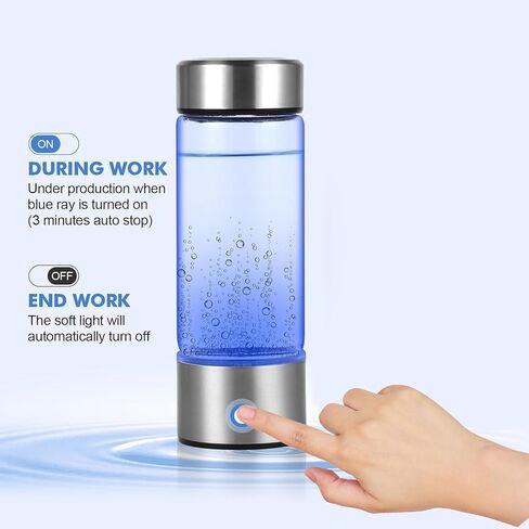 Hydrogen Water Bottle, Portable Hydrogen Water Ionizer Machine, Rechargeable Hydrogen Water Bottle Generator,with Pem SPE Technology Hydrogen Water Cup for Exercise, Travel in Saudi Arabia