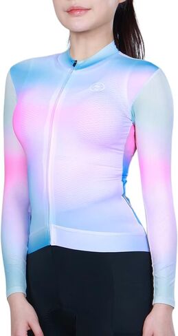 INBIKE Cycling Jersey Women Long Sleeve, Breathable Quick Dry Bike Shirt with 3 Rear Pockets, Reflective Biking Tops in Kuwait