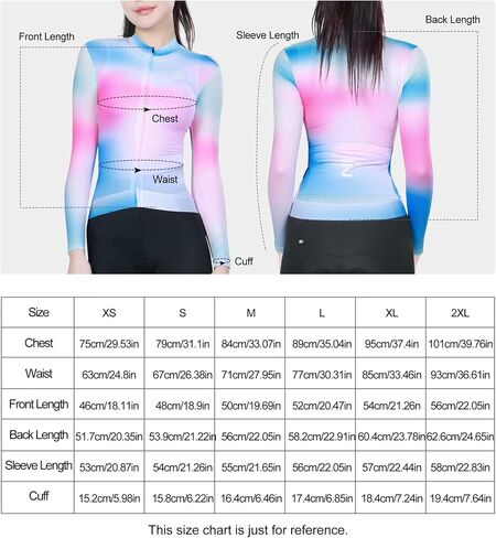 INBIKE Cycling Jersey Women Long Sleeve, Breathable Quick Dry Bike Shirt with 3 Rear Pockets, Reflective Biking Tops in Kuwait