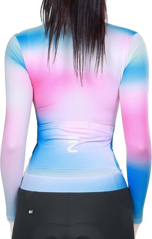 INBIKE Cycling Jersey Women Long Sleeve, Breathable Quick Dry Bike Shirt with 3 Rear Pockets, Reflective Biking Tops in Kuwait