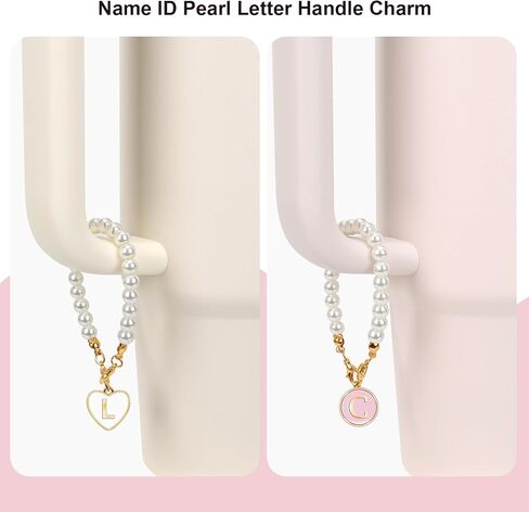 （2+3）Compatible with Stanley Cup Accessories, 2PCS 0.4"/10mm Straw Cover Cap for Stanley Cup 30&40 Oz, 3PCS Butterfly Letter Charms for Stanley Cups, Straw Toppers for Stanley Tumbler (Letter C) in Saudi Arabia