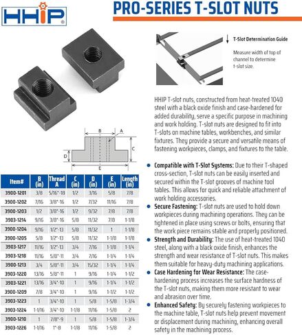 HHIP 13/16" 5/8-11 T-Slot Nut (3903-1220) in Saudi Arabia
