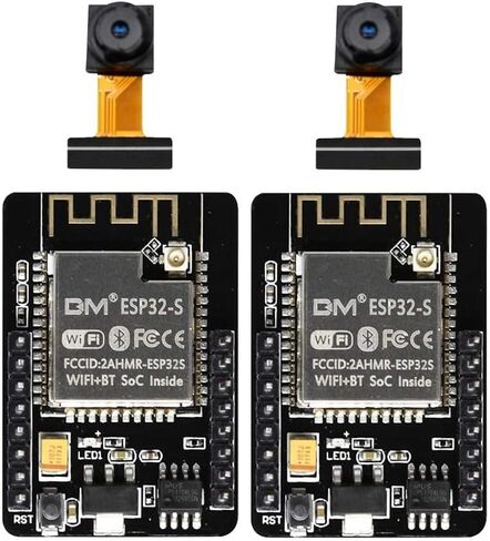 Aideepen ESP32-CAM W-BT Board ESP32-CAM-MB Typ-C to Serial Port CH-340G with OV2640 2MP Camera Module Dual Mode Support NodeMCU 2PCS. in Kuwait