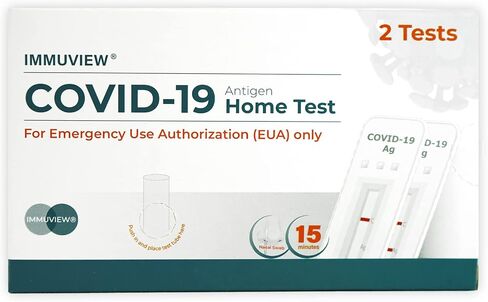 COVID-19 Antigen Home Test, FDA EUA at-Home Self Test, Non-invasive Nasal Swab, Easy to Use and Results Within 15 Minutes (1 Pack, 2 Tests Total) in Saudi Arabia
