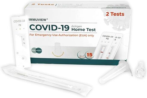 COVID-19 Antigen Home Test, FDA EUA at-Home Self Test, Non-invasive Nasal Swab, Easy to Use and Results Within 15 Minutes (1 Pack, 2 Tests Total) in Saudi Arabia