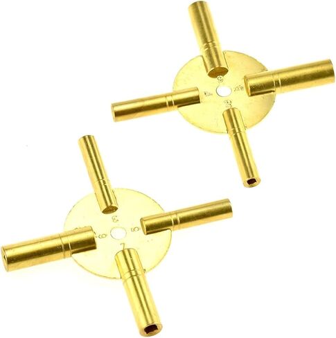 SE Universal Brass Clock Key for Winding Clocks, Odd and Even Numbers (Odd Even 5 Prong) in Saudi Arabia