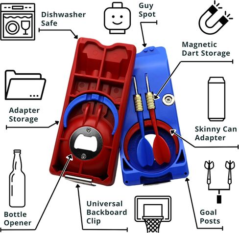 Beer Darts - Drinking and Lawn Game great for getting parties started - play with any canned beverage (Eggplant) in Saudi Arabia