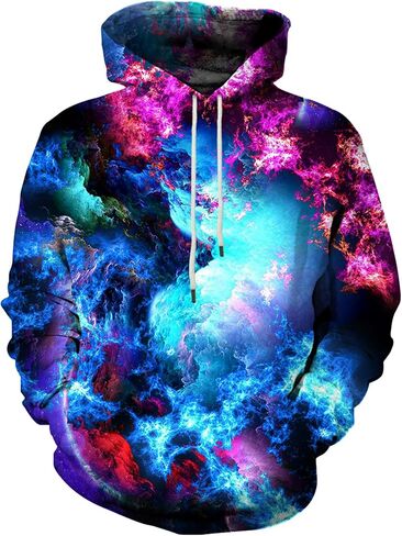 Linnhoy Unisex 3D Printed Hooded Sweatshirt Casual Pullover Hoodie with Big Pockets in Kuwait