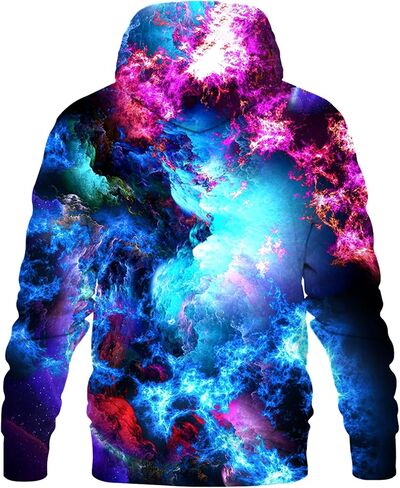 Linnhoy Unisex 3D Printed Hooded Sweatshirt Casual Pullover Hoodie with Big Pockets in Kuwait