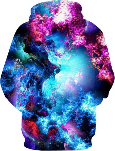 Linnhoy Unisex 3D Printed Hooded Sweatshirt Casual Pullover Hoodie with Big Pockets in Kuwait