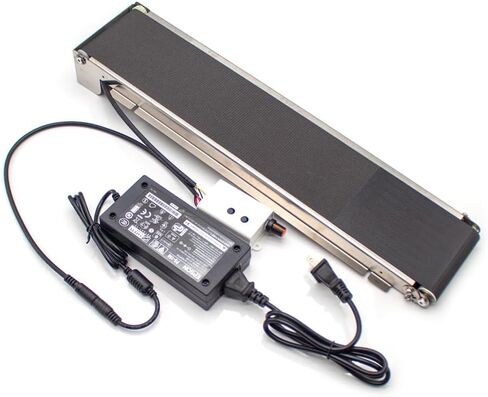 DC24V Stainless Steel Mini Conveyor Vending Machine- Track Cargo Lane Automatic Conveyor Belt 460MMx85MM Load 3.5-5KG (with Governor, 35RPM) in Kuwait