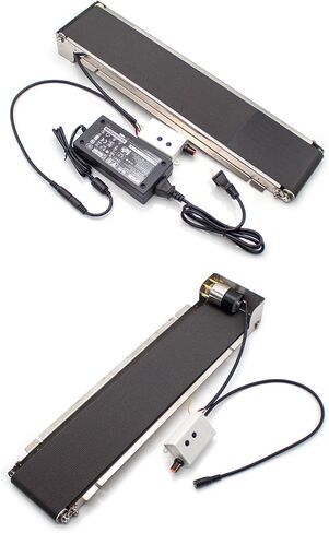 DC24V Stainless Steel Mini Conveyor Vending Machine- Track Cargo Lane Automatic Conveyor Belt 460MMx85MM Load 3.5-5KG (with Governor, 35RPM) in Kuwait