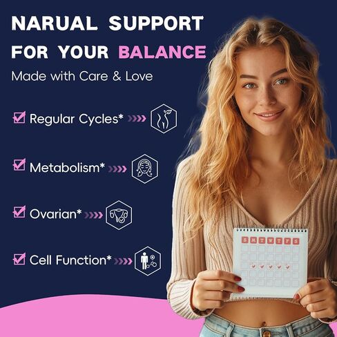 Inositol Supplement for Women with Vitamin D3, Folate, 40:1 Ratio Myo-Inositol 3000mg & D-Chiro Inositol 75mg Complex, (Vitamin B8) Inositol Capsules, 120 Capsules, 40 Servings in Saudi Arabia