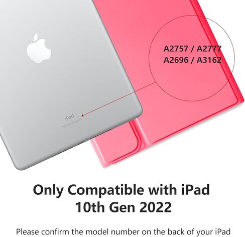 MMK iPad 10th Generation Case with Keyboard 10.9" 2022, iPad Keyboard 10th Generation Case (A2757/A2777/A2696), 10.9 inch iPad Case with Backlit Bluetooth Keyboard & Pencil Holder (Clove Purple) in Kuwait