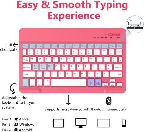 MMK iPad 10th Generation Case with Keyboard 10.9" 2022, iPad Keyboard 10th Generation Case (A2757/A2777/A2696), 10.9 inch iPad Case with Backlit Bluetooth Keyboard & Pencil Holder (Clove Purple) in Kuwait