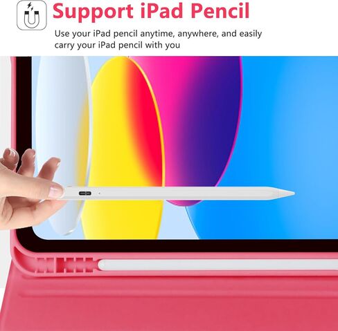 MMK iPad 10th Generation Case with Keyboard 10.9" 2022, iPad Keyboard 10th Generation Case (A2757/A2777/A2696), 10.9 inch iPad Case with Backlit Bluetooth Keyboard & Pencil Holder (Clove Purple) in Kuwait