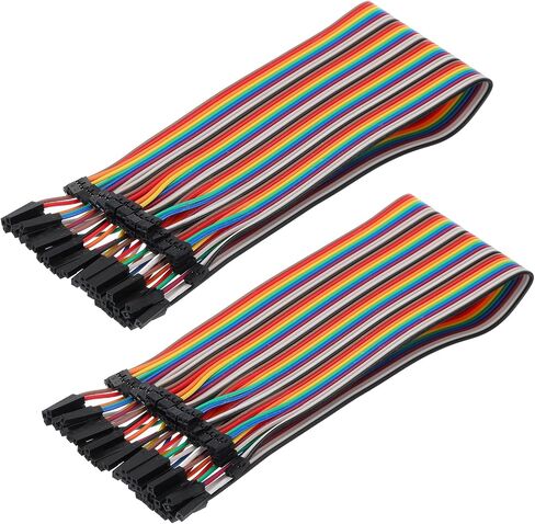 MECCANIXITY 2.0MM(2P) Female to 2.54MM(1P) Female Breadboard Jumper Wire 2.54MM Pitch Ribbon Cable 30cm Long Electronics Breadboard Ribbon Cables for Breadboard Electronic Projects Pack of 2 in Saudi Arabia