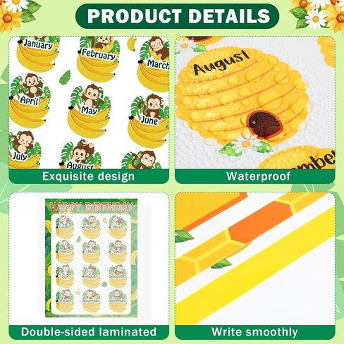 17.7 x 13.7 In Happy Birthday Chart Poster Set Under the Sea Calendar Birthday Classroom Decorations Ocean Animal Birthday Chart Bulletin Board Back to School Teaching Supplies Class Decor in Saudi Arabia