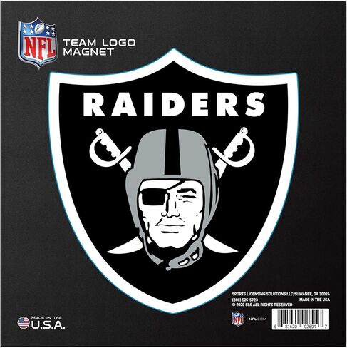 FANMATS NFL - مغناطيس بشعار الفريق الكبير Las Vegas Raiders مقاس 10 بوصات in Saudi Arabia