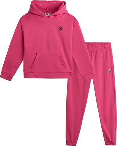 RBX Girls' Sweatsuit Set - 2 Piece Fleece Pullover Hoodie and Joggers Sweatpants - Matching Activewear Set for Girls (7-12) in Saudi Arabia