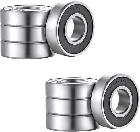 4 عبوات 6001-2RS محامل كروية 12x28x8 مم، محامل كروية مزدوجة محكمة الغلق من المطاط للسيارات والأجهزة المنزلية وما إلى ذلك in Kuwait