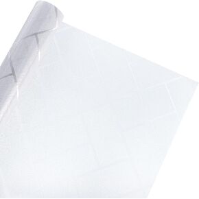 uxcell Window Privacy Film, 4000x900mm Non-Adhesive Static Frosted Glass Window Clings, Removable Sun Blocking Window Decals for Home Office, White