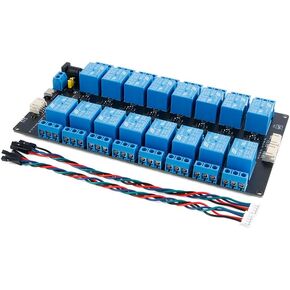 16 Channel 5V Relay Module with Optocoupler Isolation 10A IIC Expandable Isolation Driver Relay Board XL9535-K16V5