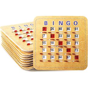 GSE Games & Sports Expert 5Ply Stitched Shutter Bingo Cards, Finger-Tip Shutter Slide Bingo Cards, Easy-Read Large Print Bingo Cardboard with Sliding Windows (50-Pack)