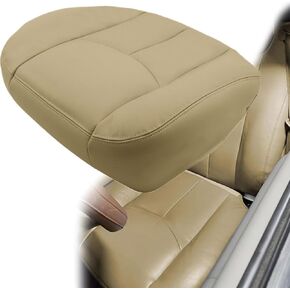 GXARTS Driver Side Bottom Replacement Leather Seat Cover Shale Light Neutral Tan Compatible with Chevy Suburban Tahoe GMC Yukon Sierra 2003 2004 2005 2006