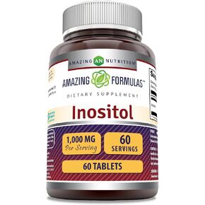 Amazing Formulas Inositol 1000 mg 60 Tablets | Vitamin B8 Supplement | Non GMO | Gluten Free | Made in USA