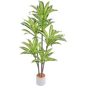 6 ft Artificial Plants Indoor Dracaena Tree, Tall Large Faux Plants with Realistic Leaves, Fake Tree Floor Plant Dragon Tree for Home Office Decor Living Room