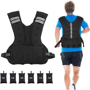 Henkelion Adjustable Weighted Vest for Men Women Weights Included, 4-10lbs/11-20lbs Body Weight Vests Adjustable for Running, Training Workout, Jogging, Walking