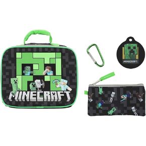 Minecraft Creeper 4-Piece Lunch Kit (Including Allergy Alert Tag)