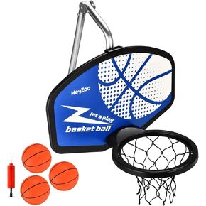 Trampoline Basketball Hoop, with Pump and Mini Balls, Easy to Assemble Sturdy for Dunk Fit, Waterproof, Trampoline Accessory of Trampoline, All Ages