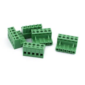 uxcell 5Pcs 300V KF2EDGK 5.08mm Pitch 5-Pin PCB Screw Terminal Block Connector