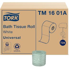 Tork Universal Bath Tissue Roll, 2-Ply, 48 rolls, 500 sheets, TM1601A, White