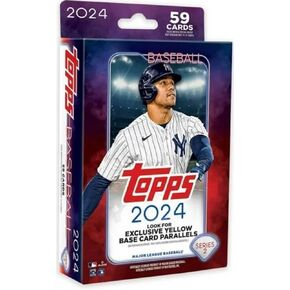Topps 2024 Baseball Trading Cards, 59 Cards, Series 2 Hanger Pack, Navy/Red/White